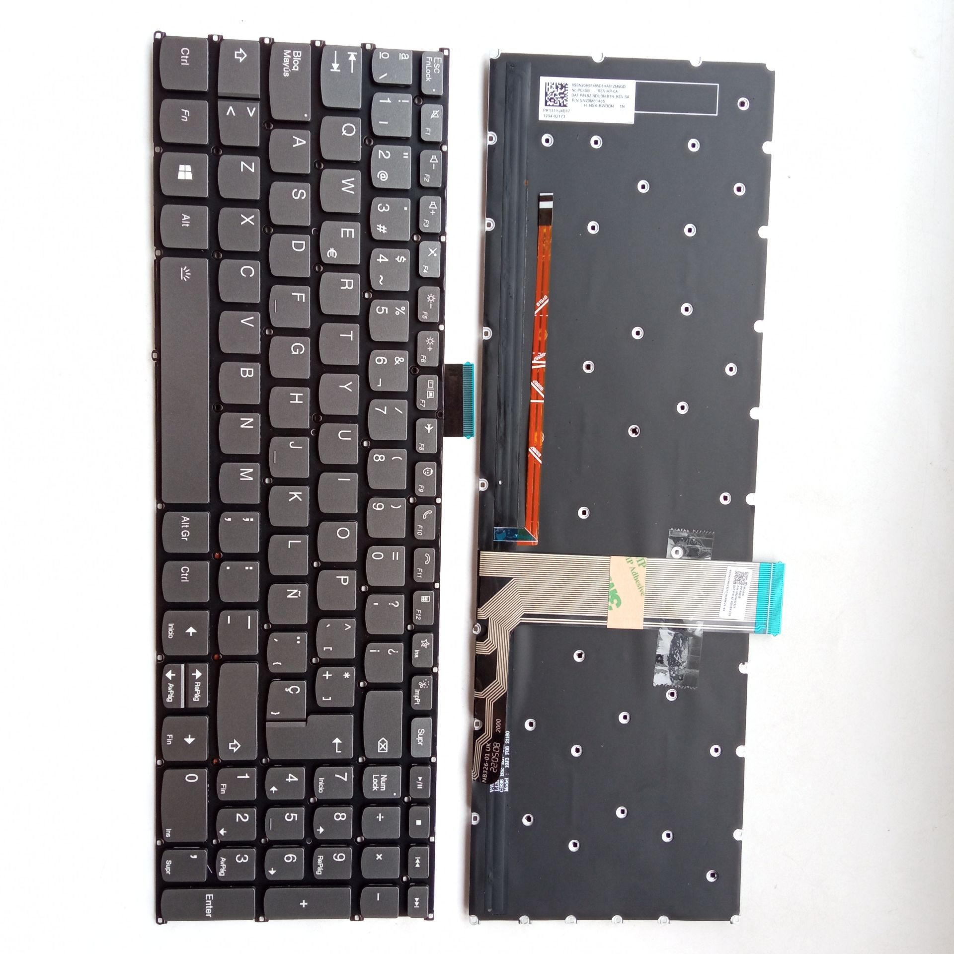 Picture of New Replacement Laptop Keyboard For LENOVO AIR 15 2021/S550-15/ideapad 5-15/15ACL/15ITL Grey Backlit (OEM) SP Layout
